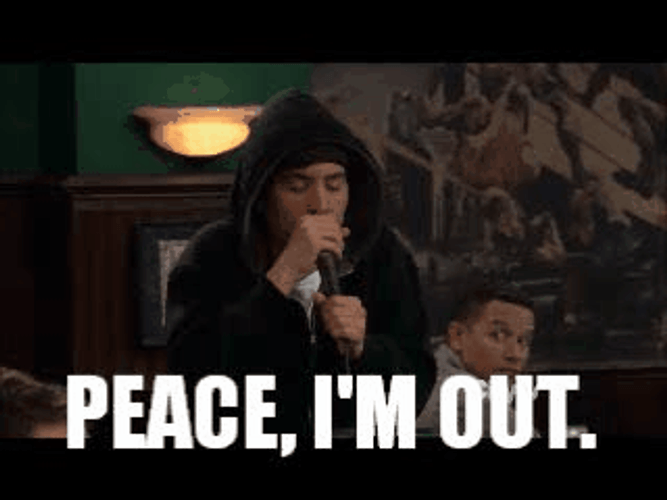 Peace Out Mic Drop Eminem GIF