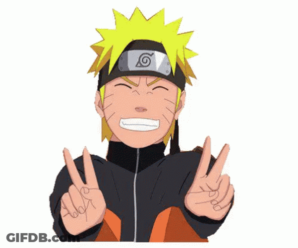 Peace Out Smiling Anime Naruto GIF