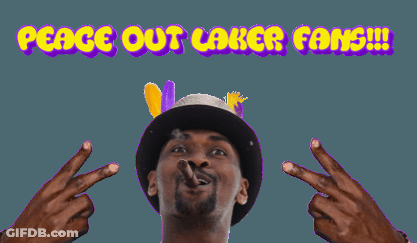Peace Out Smoking Laker Fans GIF