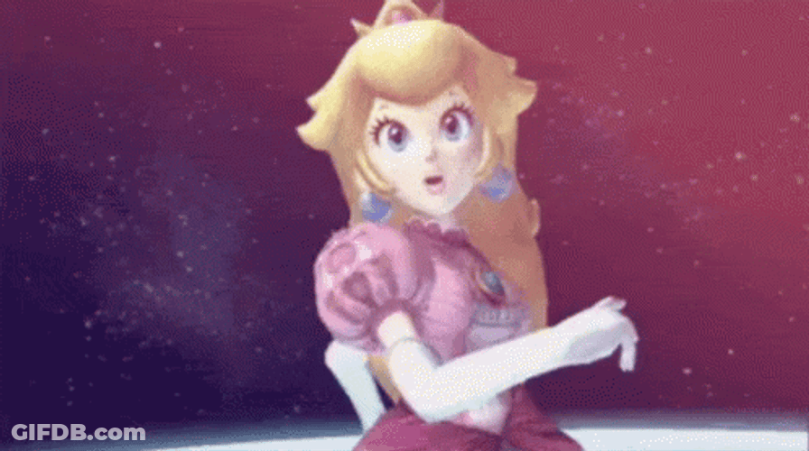 Peace Princess Peach GIF