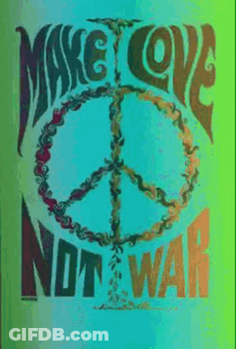 Peace Sign Make Love Not War GIF