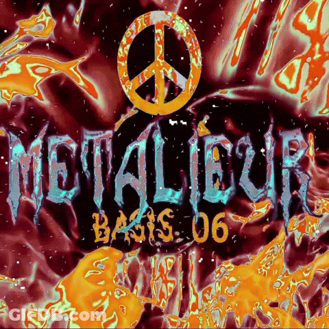 Peace Sign Metallieur Basics 06 Colorful Background GIF