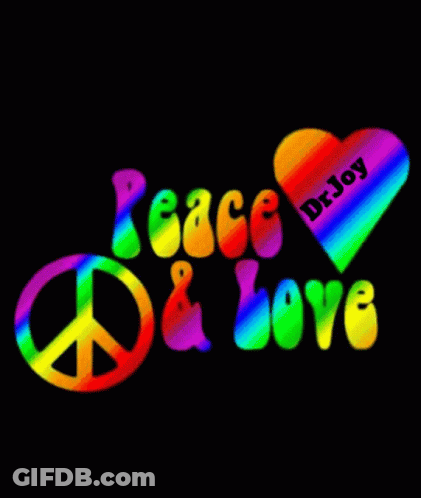 Peace Sign Shine On Peace & Love GIF