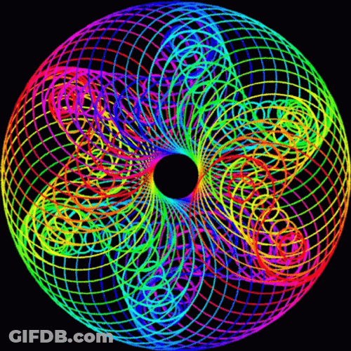 Peace Spiral Moving Rainbow GIF