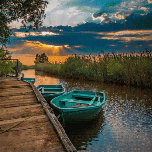 Peaceful Boating Experience GIF