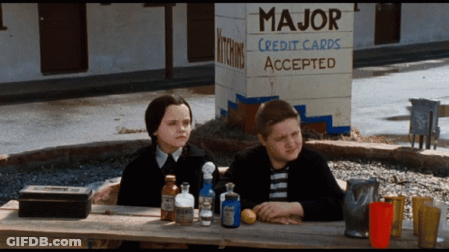 Peacefully Sitting Wednesday Addams GIF