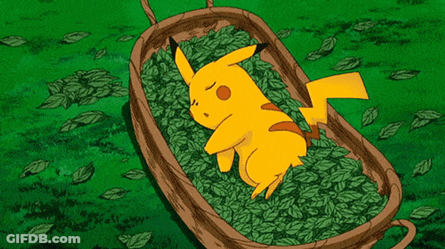 Peacefully Sleeping Pikachu GIF