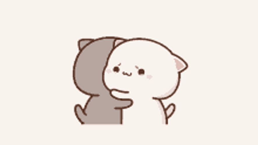 Peach And Goma Cats Comfort Hug GIF