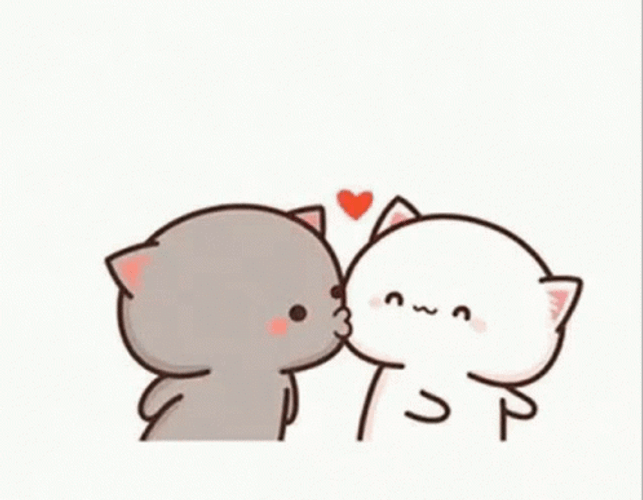 Peach And Goma Cheek Smooch GIF