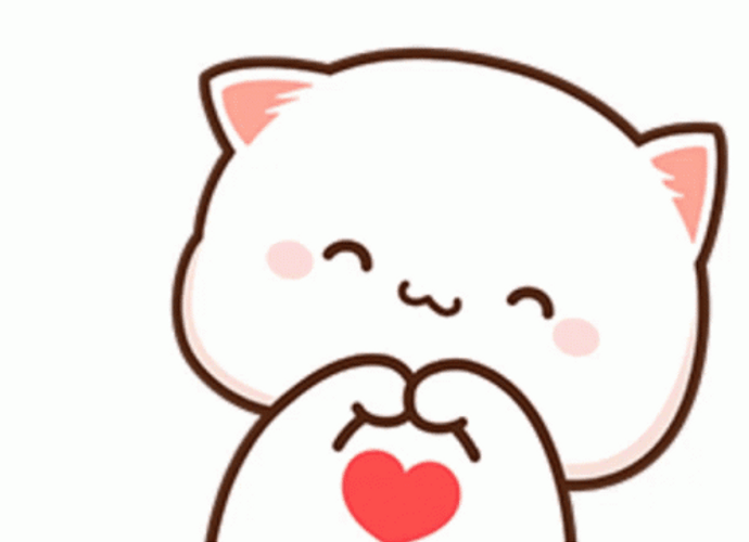 Peach And Goma Heart Hand Dancing GIF