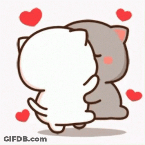 Peach And Goma Kiss And Hug GIF