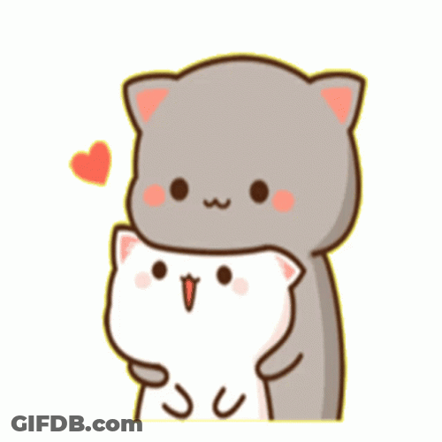 Peach And Goma Morning Hugs Sticker GIF