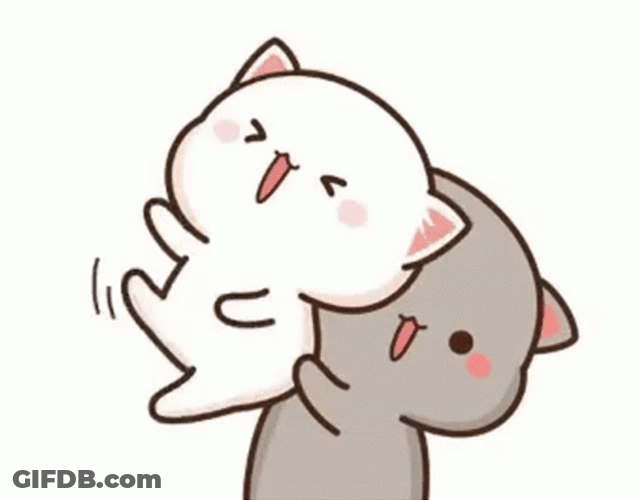 Peach And Goma Playing GIF