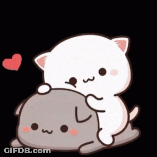 Peach And Goma Playing Piggy Back GIF