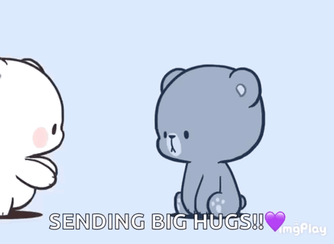 Peach And Goma Sending Virtual Hug GIF