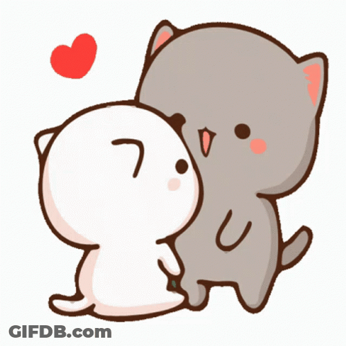 Peach And Goma Smooching GIF