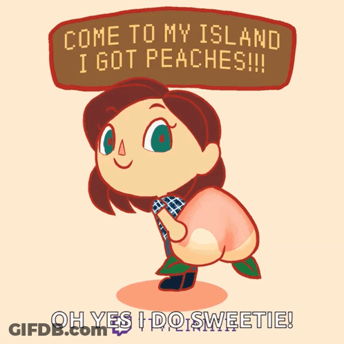 Peach Butt Girl Says Come To My Island GIF
