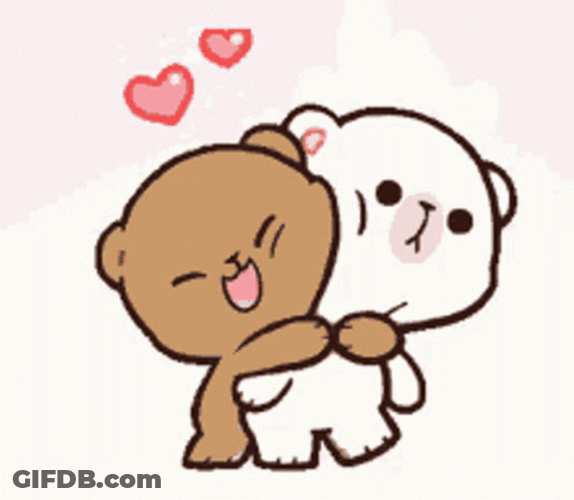 Peach Cat Animation Forced Abrazo GIF