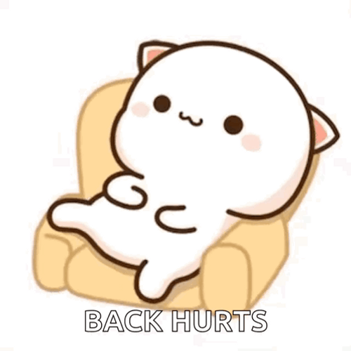 Peach Cat Back Hurts I Need A Backiotomy GIF