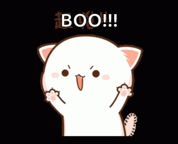 Peach Cat Boo GIF