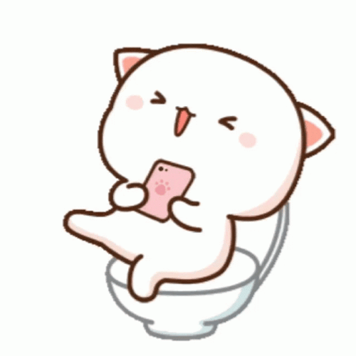 Peach Cat Diarrhea GIF