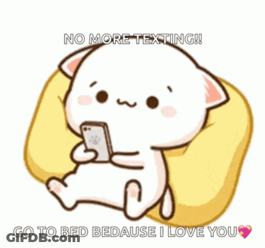 Peach Cat Go To Sleep GIF