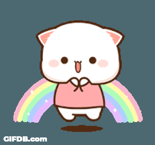 Peach Cat Goma Sticker GIF
