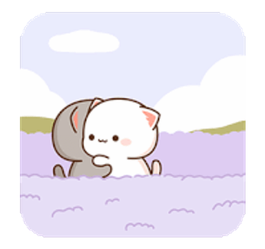 Peach Cat Peach And Goma Sticker GIF