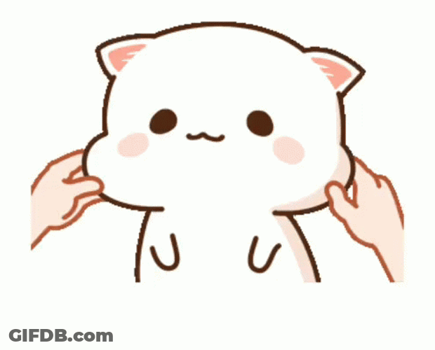 Peach Cat Squish Cheeks GIF
