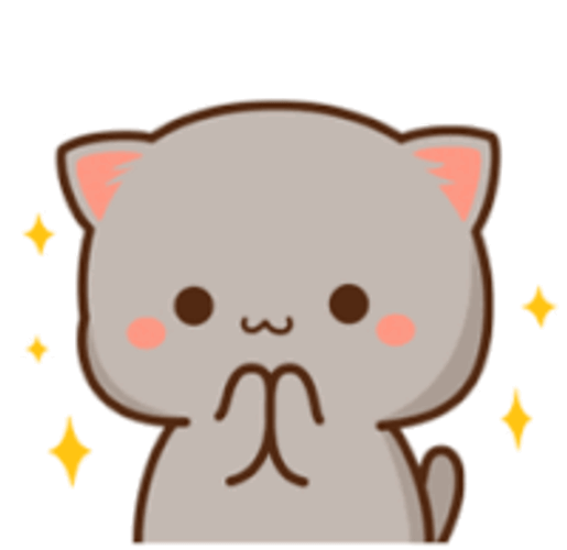 Peach Goma Happy Shine Stars Sticker GIF