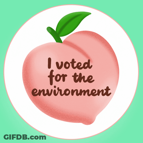 Peach Graphic Design Go Green Message GIF