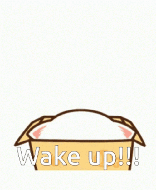Peach Hello Wake Up GIF