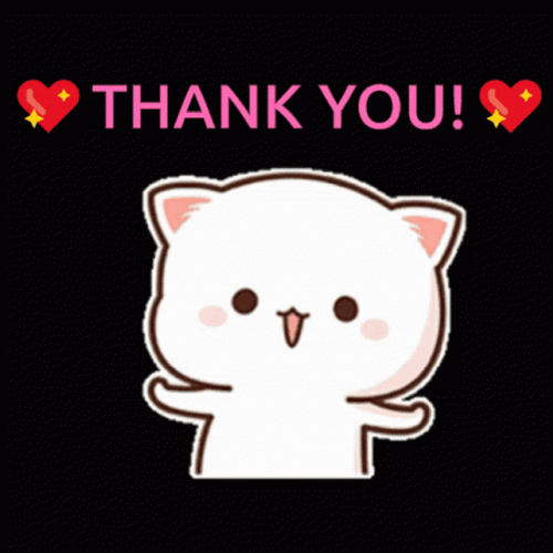 Peach Mochi Thank You Cat GIF