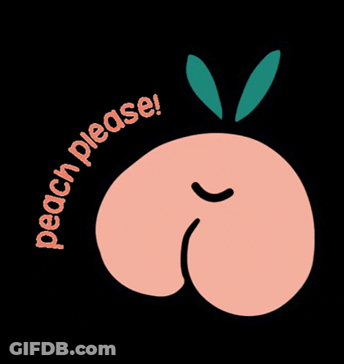 Peach Please Shaking Moving Graphics Design GIF