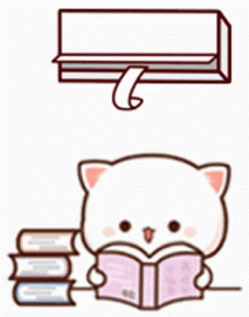 Peach Reading And Studying GIF