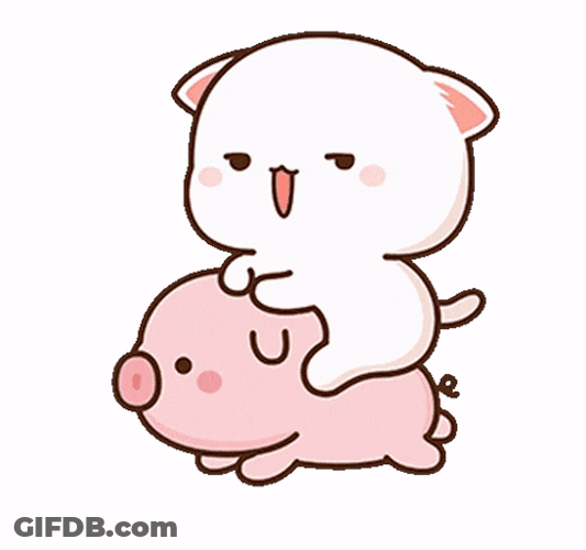 Peach Riding A Pig GIF