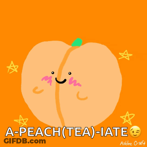 Peach Saying I Ap-Peach-Iate You Very Much GIF