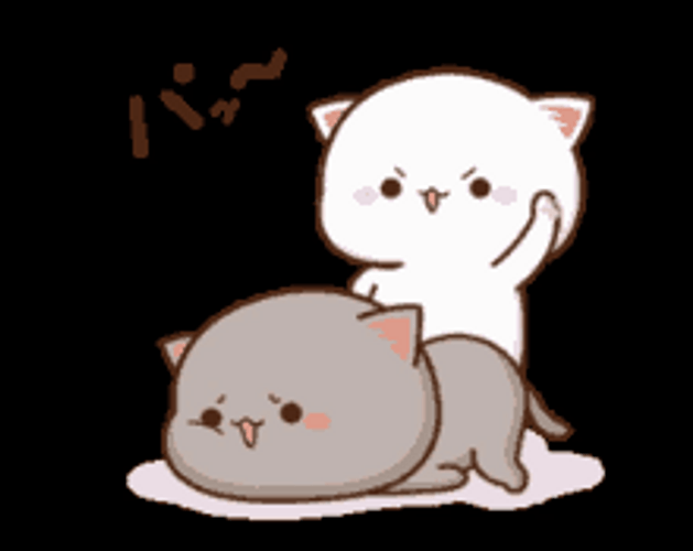 Peach Spanking Goma Cat GIF