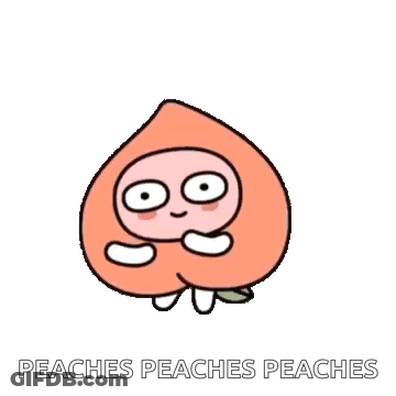 Peach With Face Saying Peaches Peaches Peaches GIF