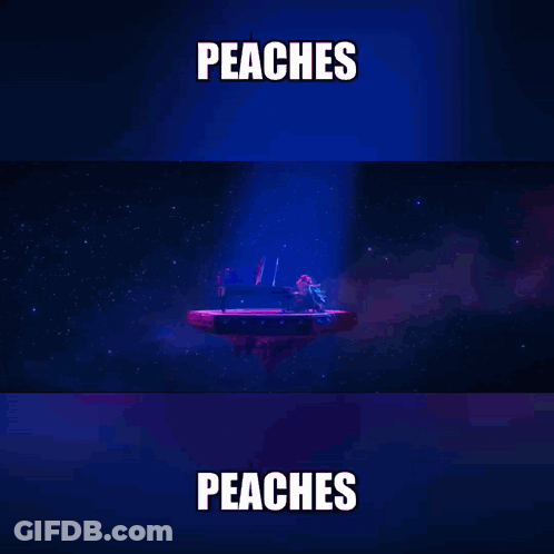 Peaches On Purple Background GIF