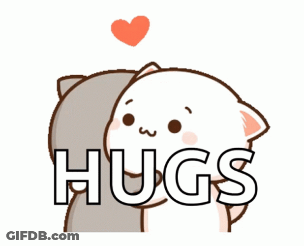 Peachy Cat Sending Hugs GIF