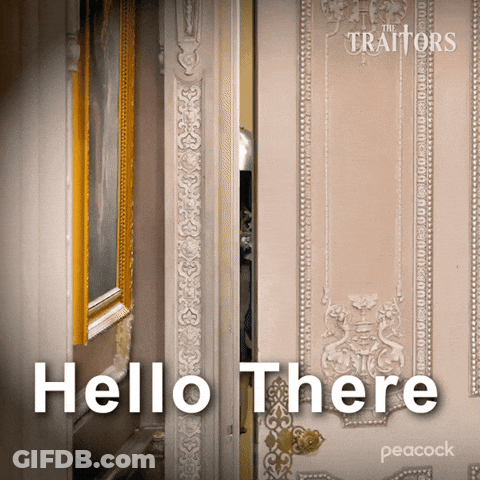 Peacock Advertisement For The Traitors With Door GIF