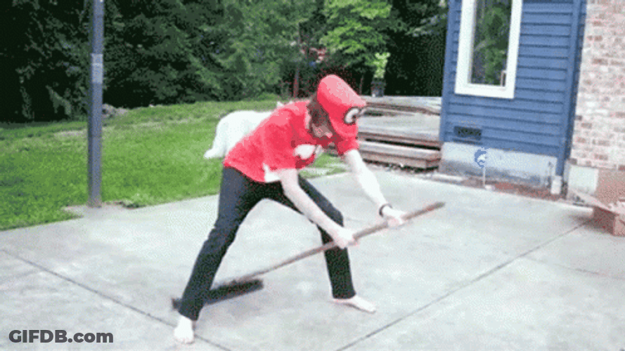 Peanut Butter Gamer Sweep The Floor GIF
