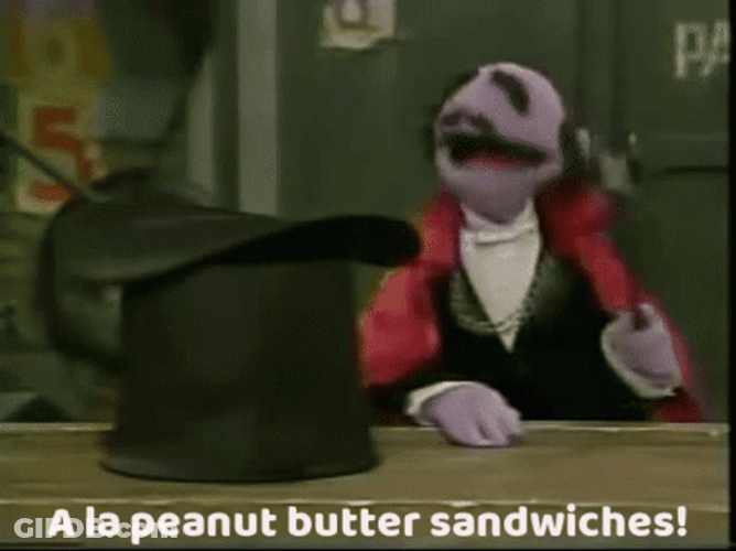 Peanut Butter Jelly Time Count Dracula GIF