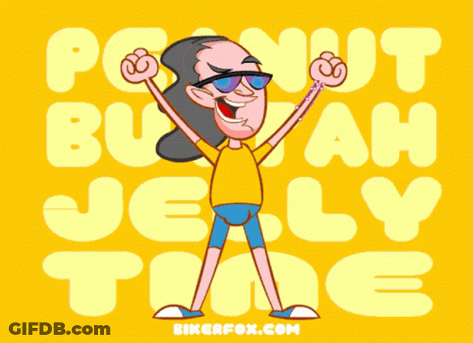 Peanut Butter Jelly Time Happy Dance Animation GIF