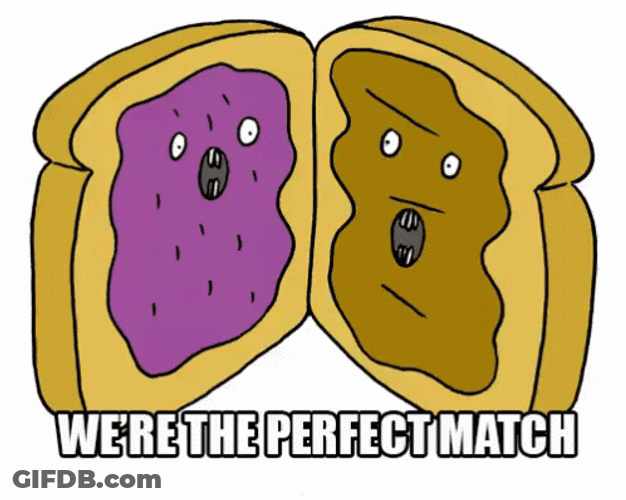 Peanut Butter Jelly Time Perfect Match GIF