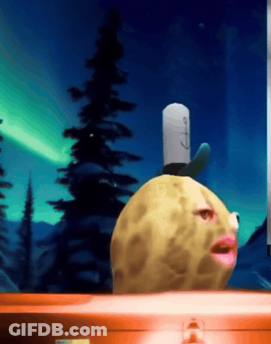 Peanut Chef Wearing Pink Lip GIF