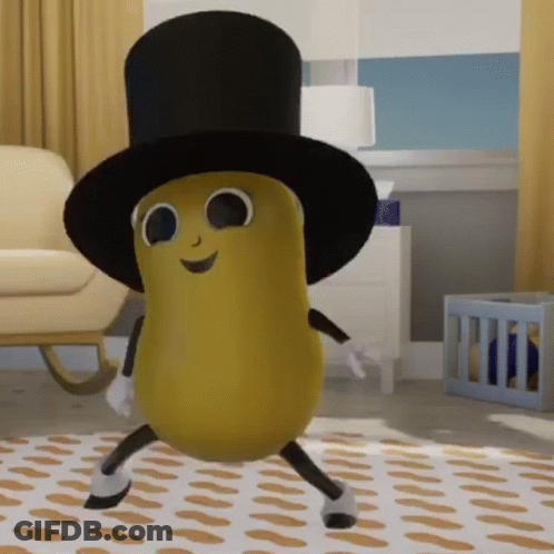 Peanut In Top Hat And Gloves Dancing GIF