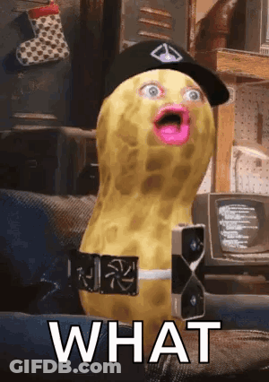 Peanut Pink Lip Black Hat Saying What GIF