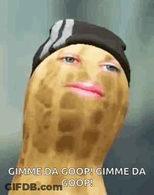 Peanut Wearing Black Hat And Lipstick GIF